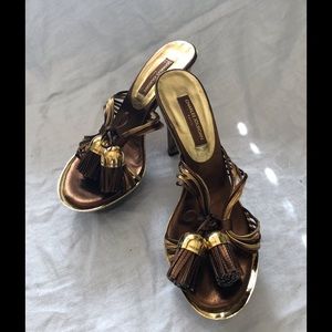 Vintage Charles Jourdan tortoiseshell platformheel